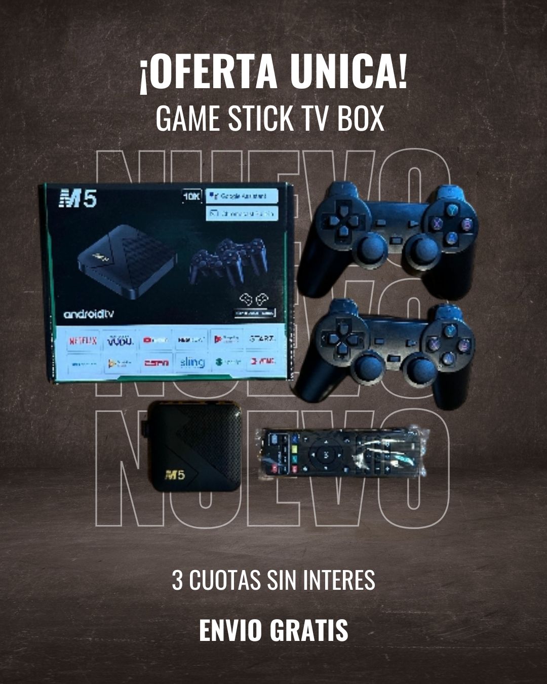 GAMEBOX M5 CONSOLA RETRO + TV BOX